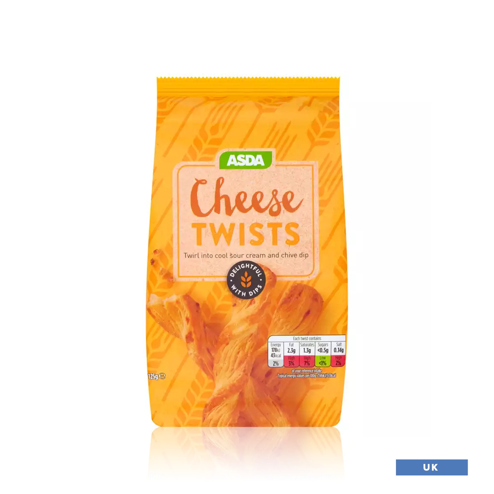 Asda Cheese Twist Crackers 125gm (UK) MARKETPLACE
