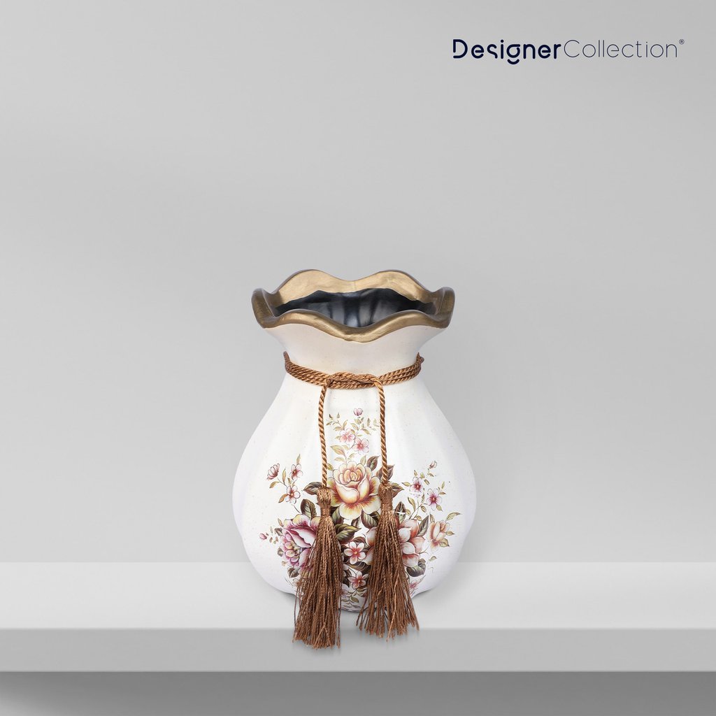 Floral Printed Ceramic Vase