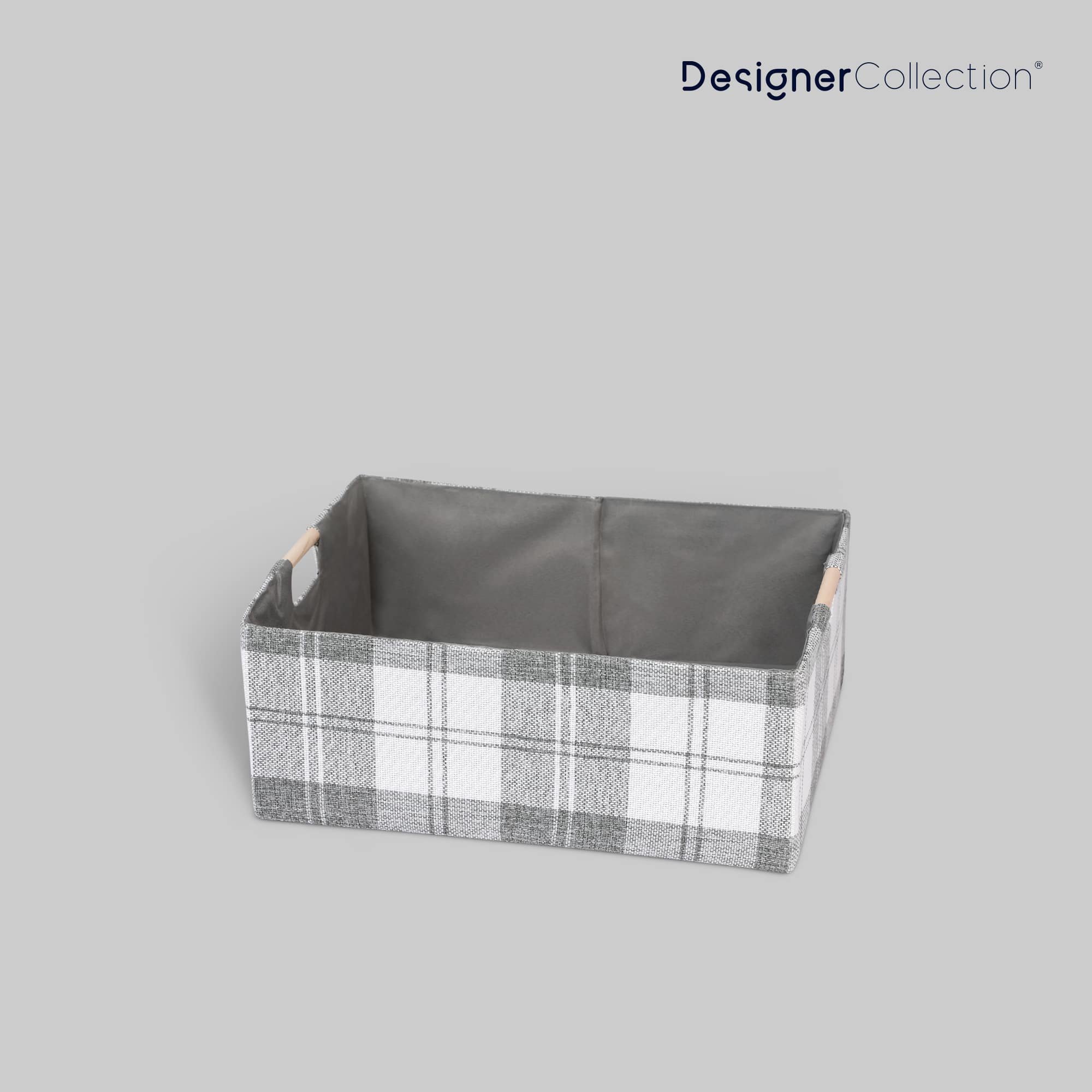 Canvas Storage Basket (White/Light Grey), MARKETPLACE