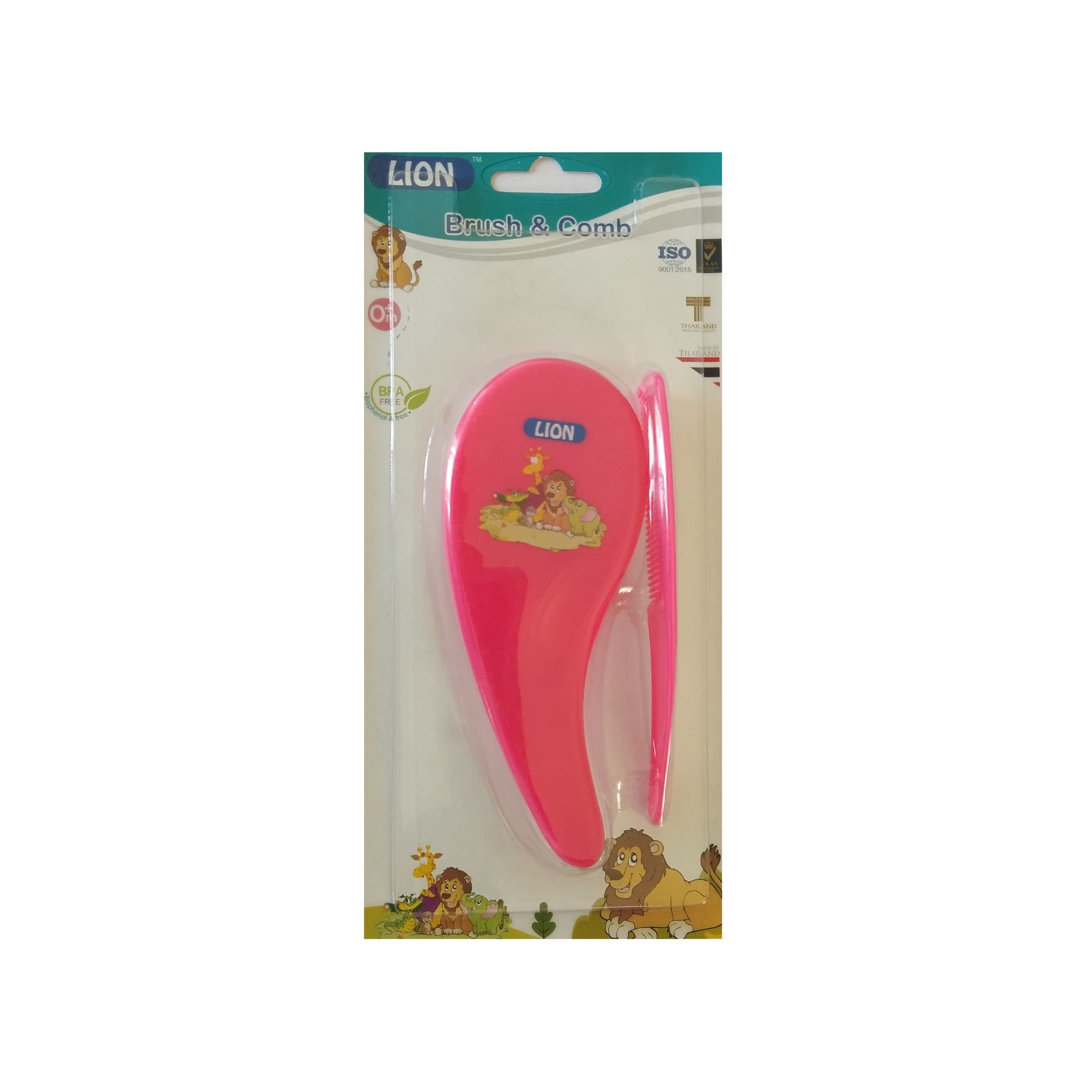 Lion BPA Free Brush & Comb (2-In-1) - 1Set (Thailand)