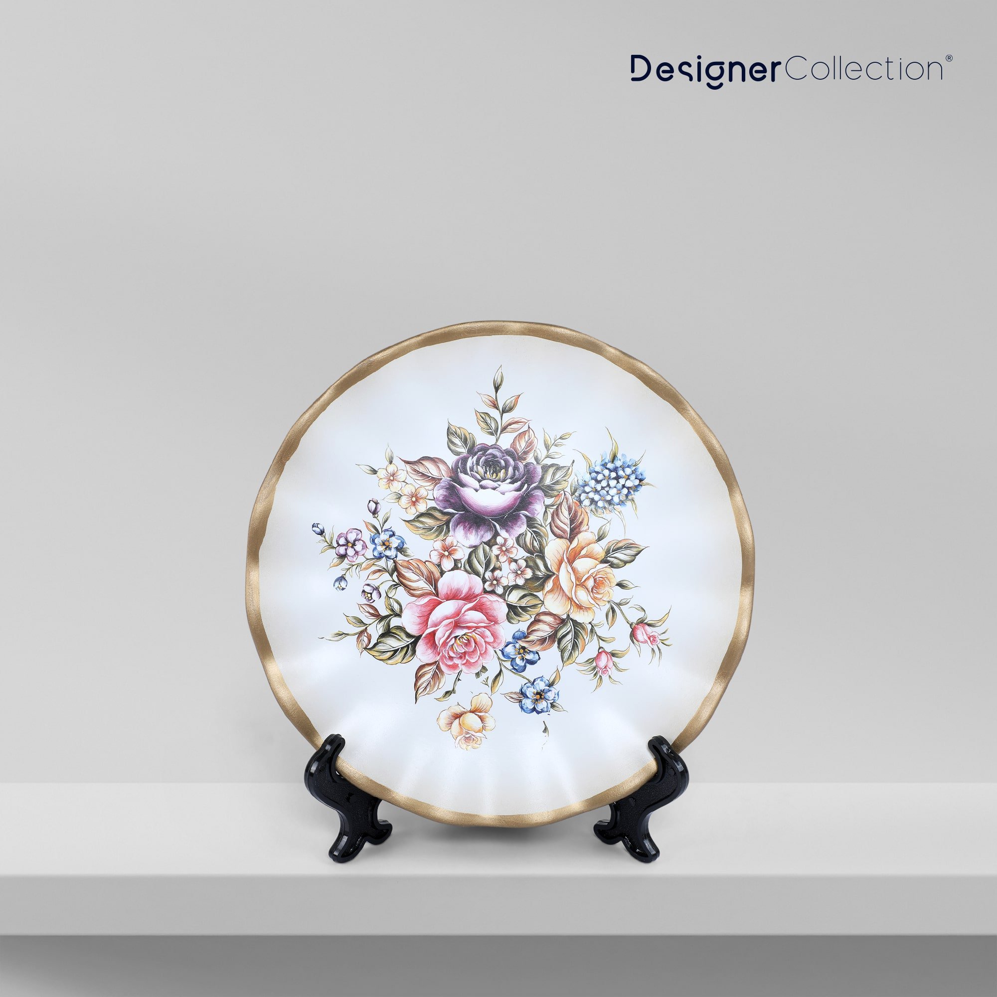 Floral Printed Ceramic Plate - DC212218, MARKETPLACE