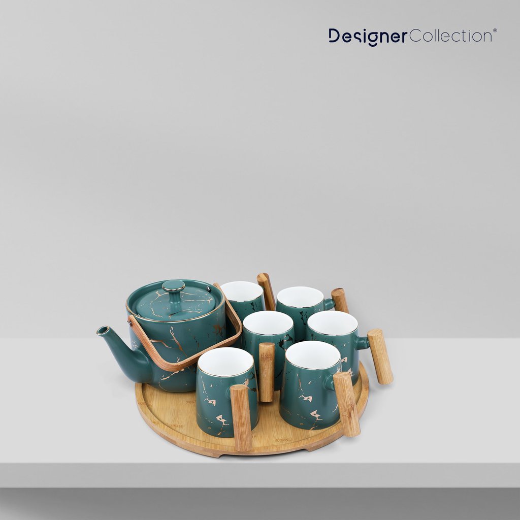 Ceramic and Wood Tea Set - DC212227, MARKETPLACE