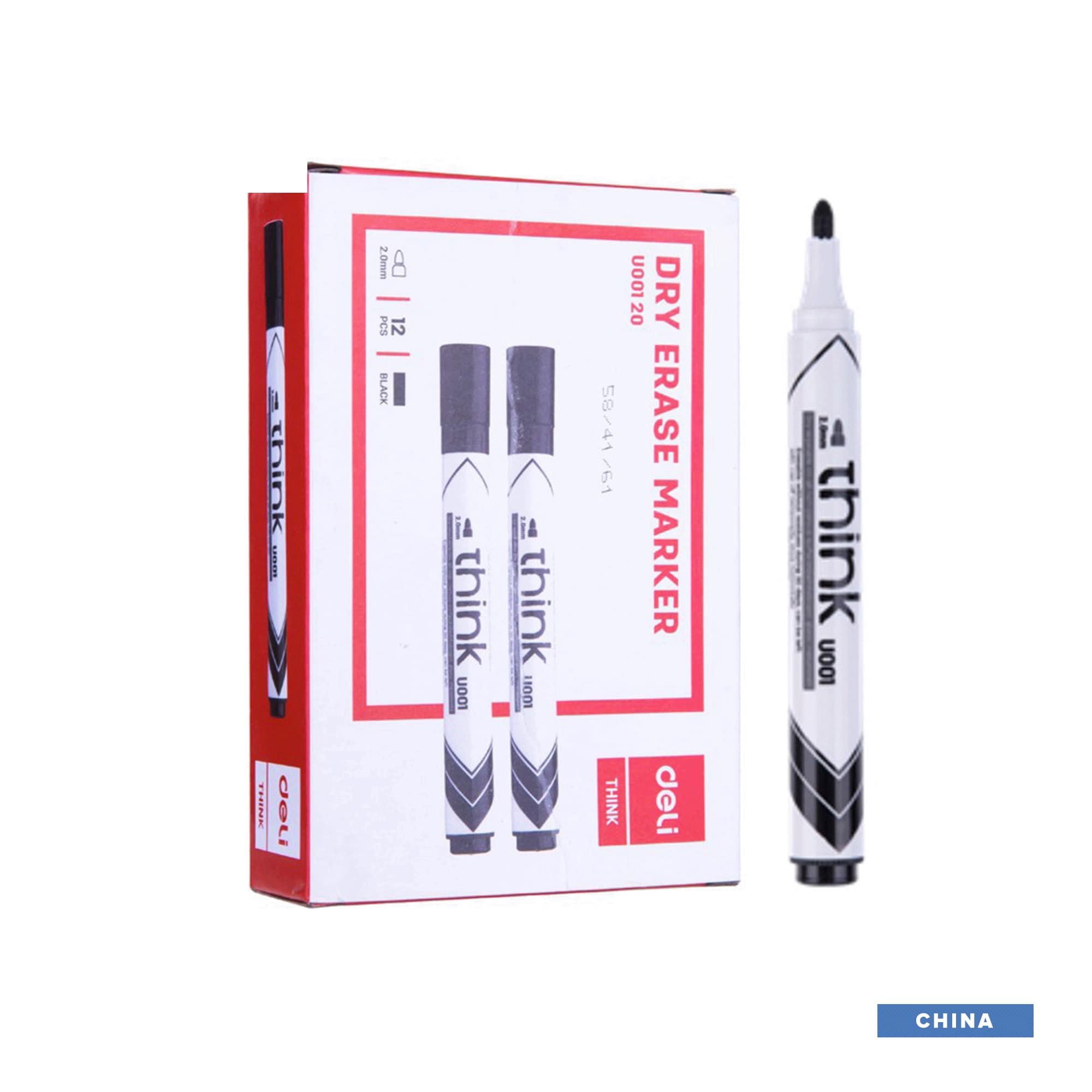 Deli Think White Board Marker (U00120) Black (China) MARKETPLACE