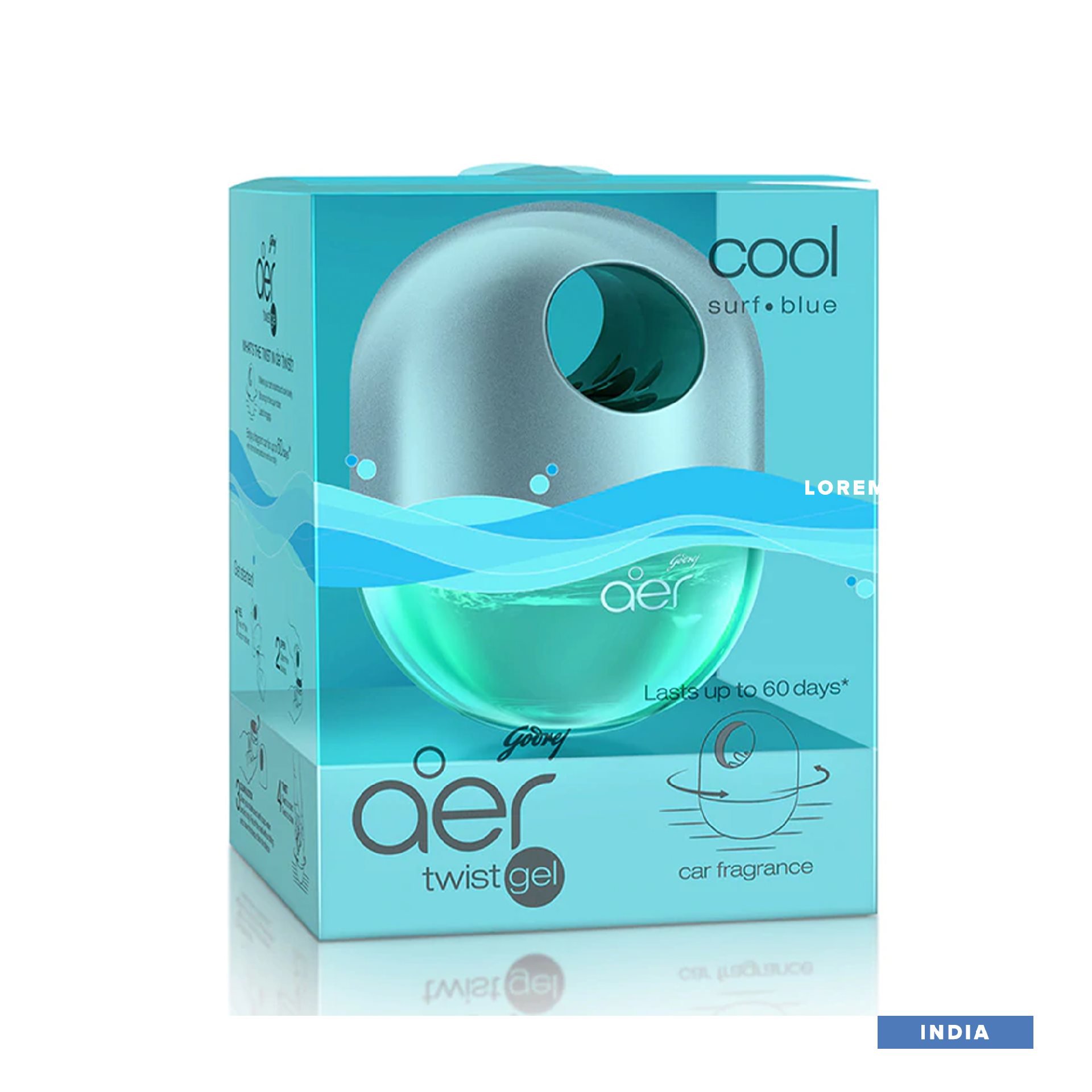 Godrej Aer Twist Gel Cool Surf Blue - 45gm (India)