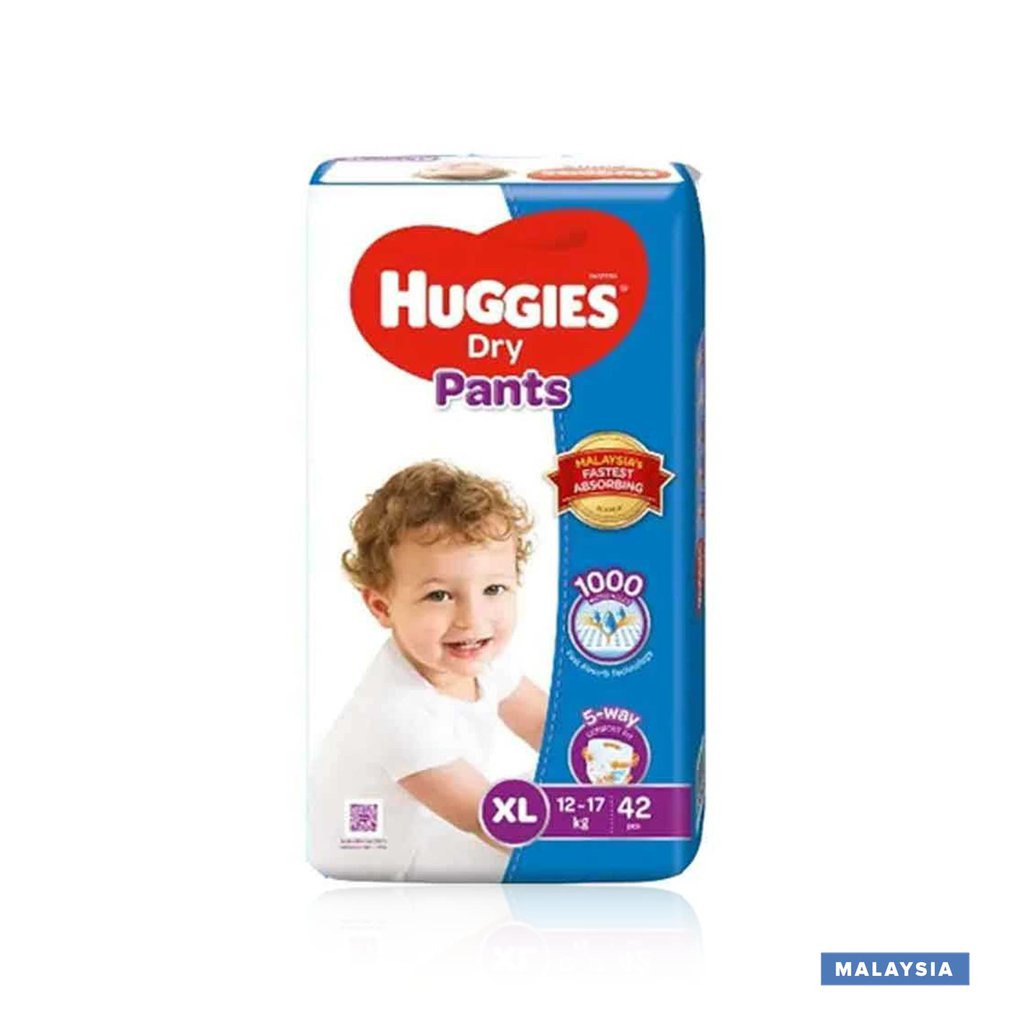 Huggies Dry Pants Diaper Extra Large 12 to 17kg (Malaysia) MARKETPLACE