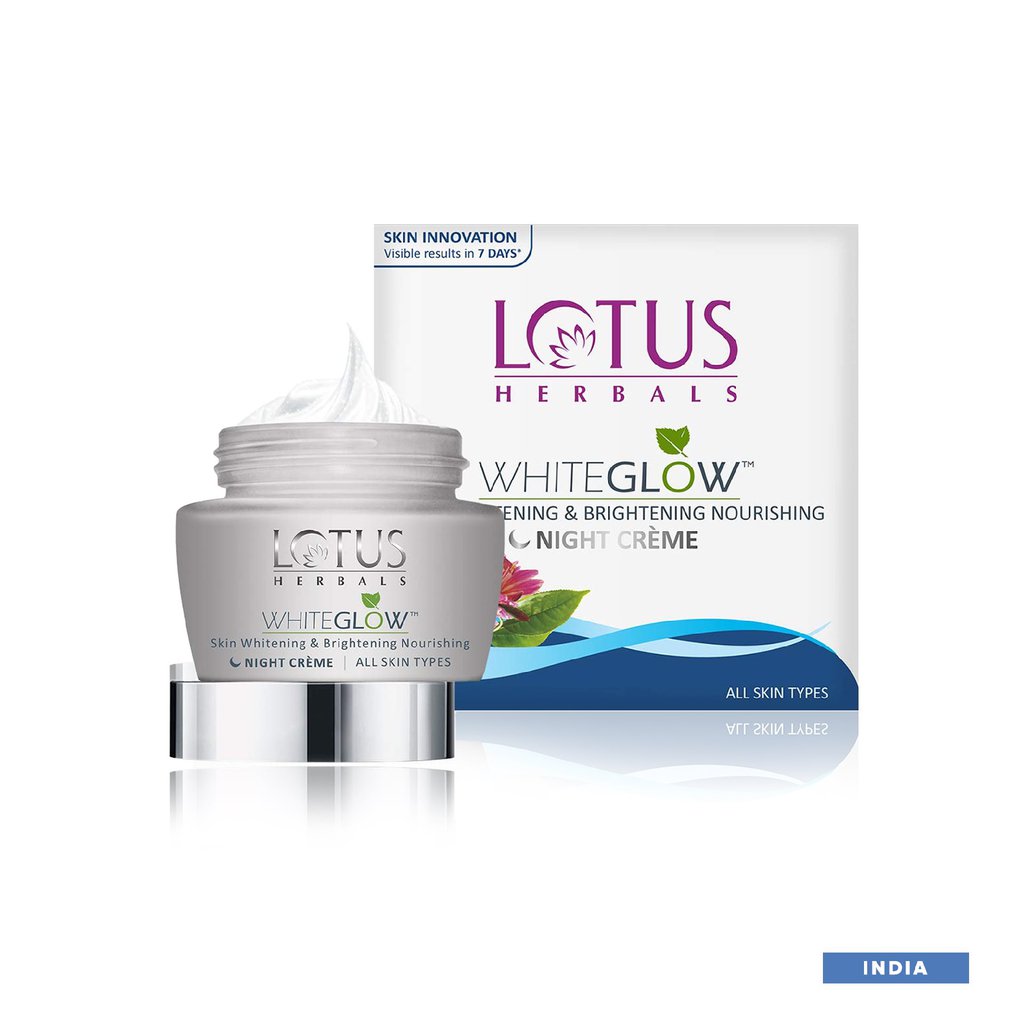 Lotus Herbal WhiteGlow Skin Whitening & Brightening Night Creme - 60gm (India)
