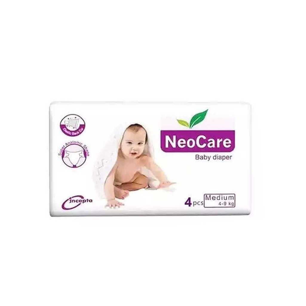 Neo Care Baby Diaper Medium 4 pcs (4 to 9 kg) - (BD)