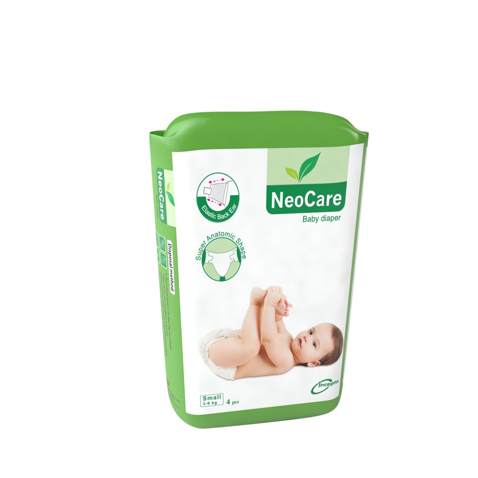 Neo Care Baby Diaper Small 4 pcs (3 to 6 kg) - (BD)