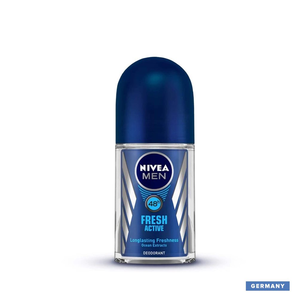 Nivea Men Deodorant Roll On Fresh Active - 50ml (Germany)]